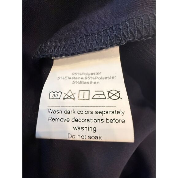 NWT Grace Karin Navy w/ gold buttons dress- size L - Picture 10 of 11